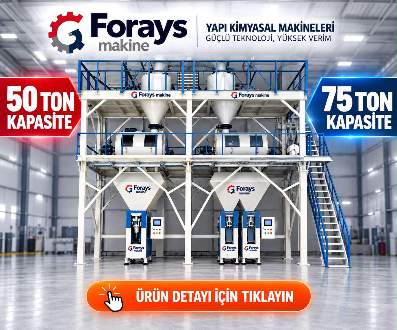 50 ve 75 ton yapi kİmyasal Üretİm makİnesİ
