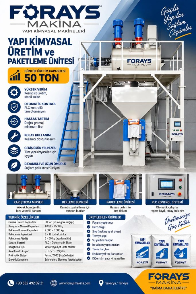 fayans seramİk yapi kİmyasalları üretim makİnesİ-forays makina